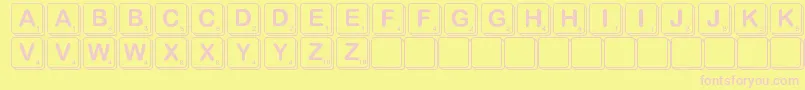 Scramble Font – Pink Fonts on Yellow Background