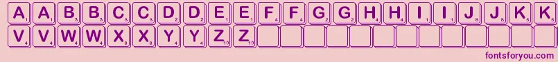 Scramble Font – Purple Fonts on Pink Background