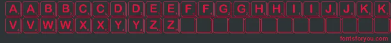Scramble Font – Red Fonts on Black Background