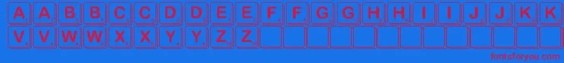 Scramble Font – Red Fonts on Blue Background