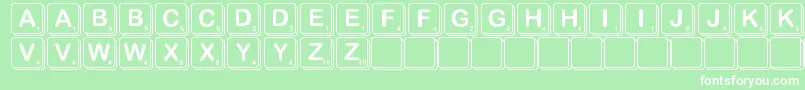 Scramble Font – White Fonts on Green Background