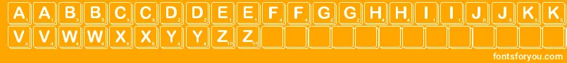 Scramble Font – White Fonts on Orange Background