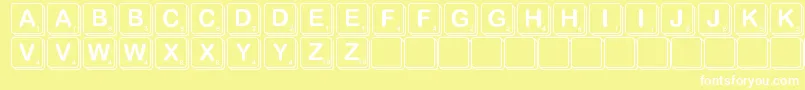 Scramble Font – White Fonts on Yellow Background