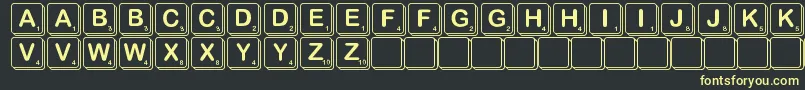 フォントScramble – 黒い背景に黄色の文字