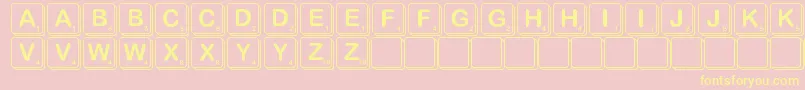 Scramble Font – Yellow Fonts on Pink Background
