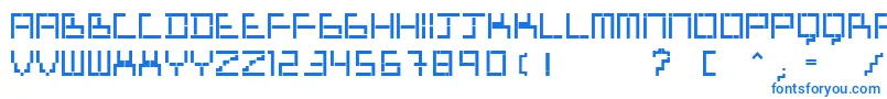 フォントTetrisManiaType – 白い背景に青い文字