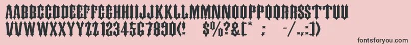 Dskork Font – Black Fonts on Pink Background