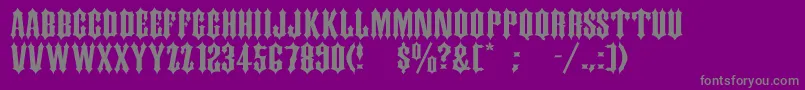 Dskork-Schriftart – Graue Schriften auf violettem Hintergrund