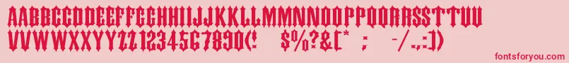 Dskork Font – Red Fonts on Pink Background
