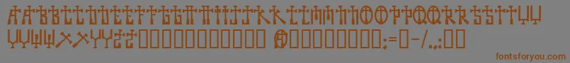 Be Cross Font – Brown Fonts on Gray Background