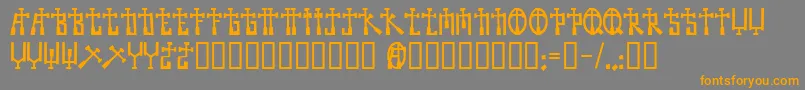 Be Cross Font – Orange Fonts on Gray Background