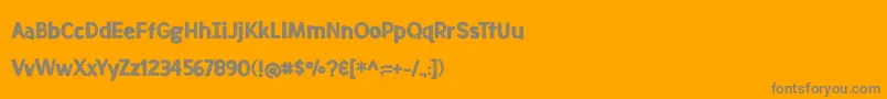 BmdMeatloafSketched2 Font – Gray Fonts on Orange Background