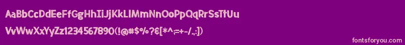 BmdMeatloafSketched2 Font – Pink Fonts on Purple Background