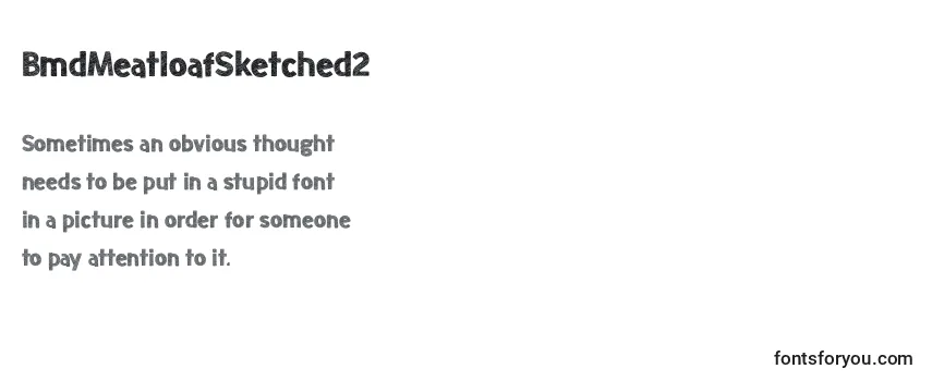 Review of the BmdMeatloafSketched2 Font
