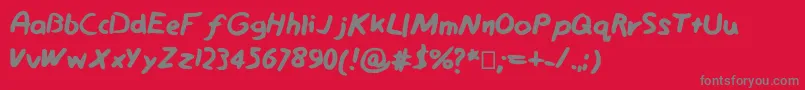 Sketchy Font – Gray Fonts on Red Background