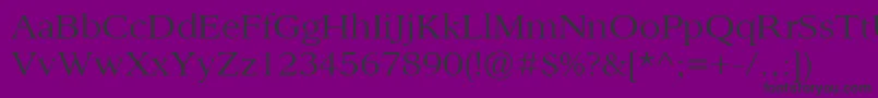 SanfordBook Font – Black Fonts on Purple Background