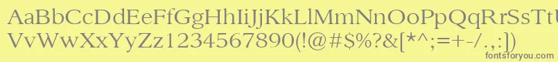 SanfordBook Font – Gray Fonts on Yellow Background