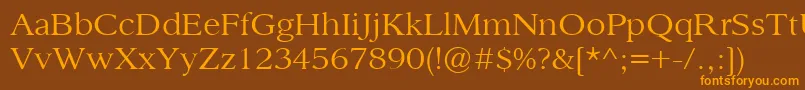 SanfordBook Font – Orange Fonts on Brown Background