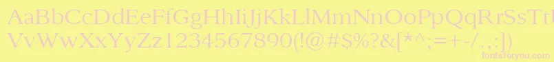 SanfordBook Font – Pink Fonts on Yellow Background