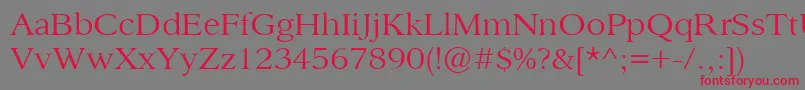 SanfordBook Font – Red Fonts on Gray Background