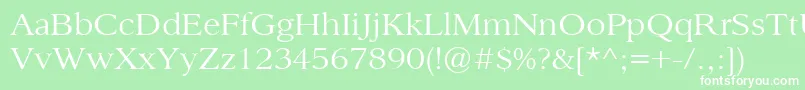 SanfordBook Font – White Fonts on Green Background