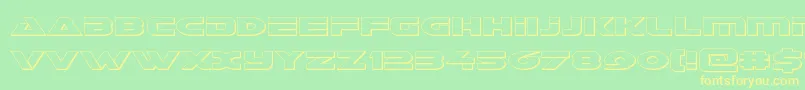 Galantout Font – Yellow Fonts on Green Background