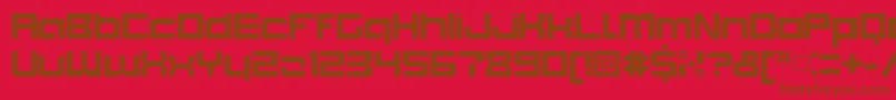 BlockoutClosedbold Font – Brown Fonts on Red Background