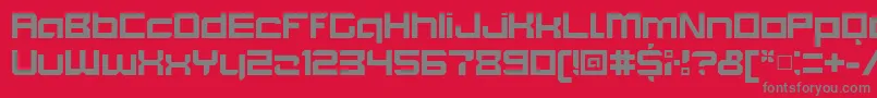 フォントBlockoutClosedbold – 赤い背景に灰色の文字