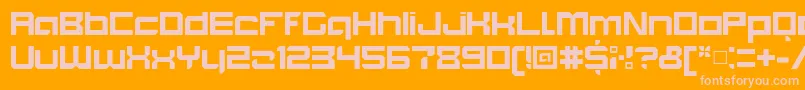 BlockoutClosedbold Font – Pink Fonts on Orange Background