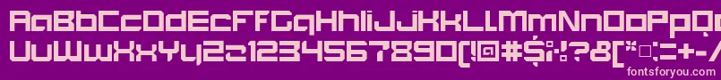 BlockoutClosedbold Font – Pink Fonts on Purple Background