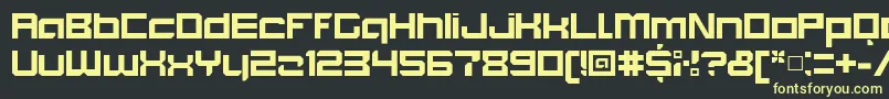 BlockoutClosedbold Font – Yellow Fonts on Black Background