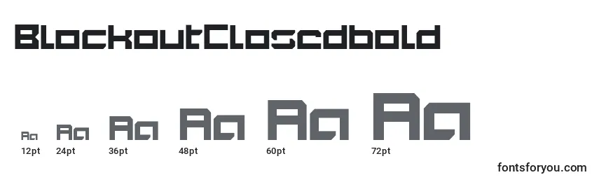 Размеры шрифта BlockoutClosedbold