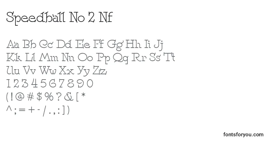 A fonte Speedball No 2 Nf – alfabeto, números, caracteres especiais