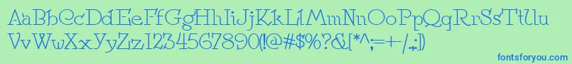 Speedball No 2 Nf Font – Blue Fonts on Green Background