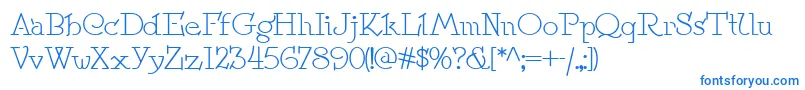 Speedball No 2 Nf-Schriftart – Blaue Schriften auf weißem Hintergrund
