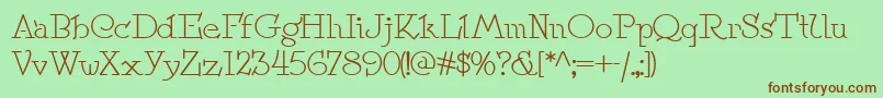 Speedball No 2 Nf Font – Brown Fonts on Green Background