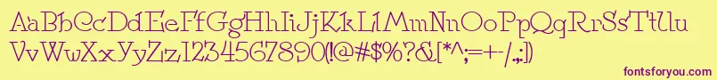 Weitere Informationen zur Speedball No 2 Nf-Schriftart Speedball No 2 Nf-Schriftart – Violette Schriften auf gelbem Hintergrund
