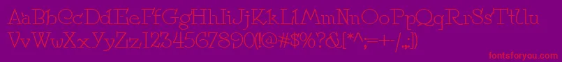 Speedball No 2 Nf Font – Red Fonts on Purple Background