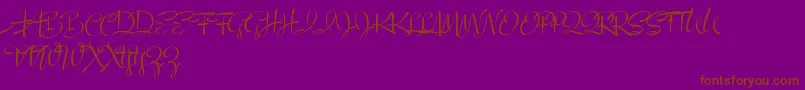 Individualcapitals Font – Brown Fonts on Purple Background