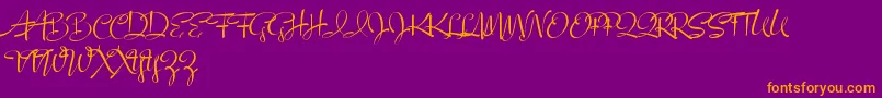 Individualcapitals Font – Orange Fonts on Purple Background