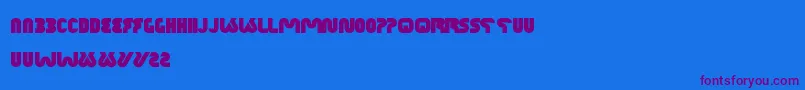XtremeBike-Schriftart – Violette Schriften auf blauem Hintergrund