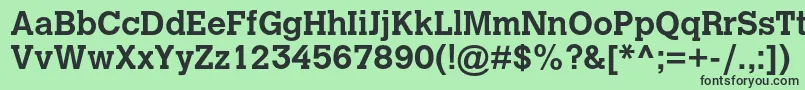フォントCalvertmtstdBold – 緑の背景に黒い文字