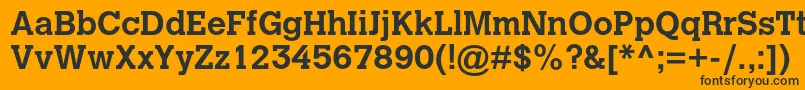 CalvertmtstdBold Font – Black Fonts on Orange Background
