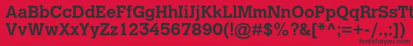 CalvertmtstdBold Font – Black Fonts on Red Background
