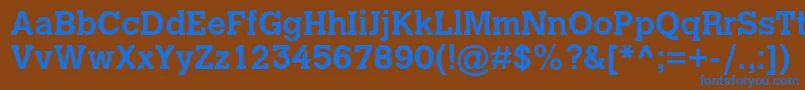 フォントCalvertmtstdBold – 茶色の背景に青い文字