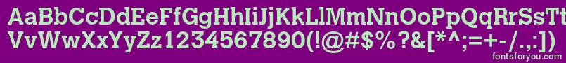 CalvertmtstdBold Font – Green Fonts on Purple Background