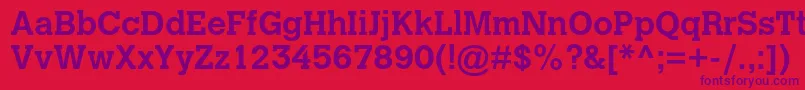 CalvertmtstdBold Font – Purple Fonts on Red Background
