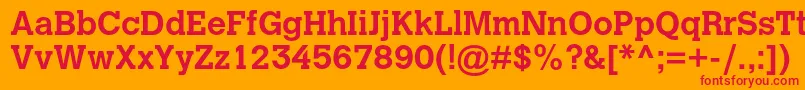 CalvertmtstdBold Font – Red Fonts on Orange Background