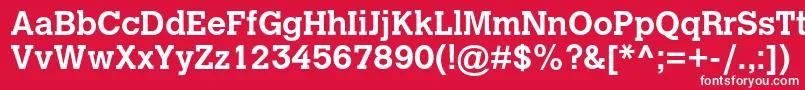 CalvertmtstdBold Font – White Fonts on Red Background