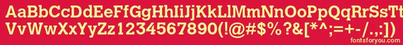 CalvertmtstdBold Font – Yellow Fonts on Red Background